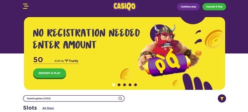 Casiqo casino screenshot 2